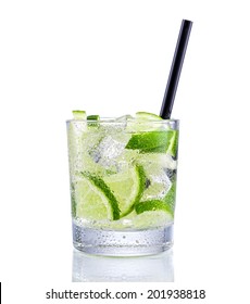 Mojito Cocktail On Isolated White