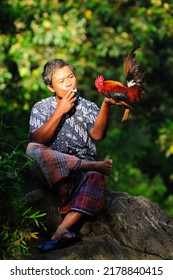 MOJOKERTO,INDONESIA-JUNE 1ST 2022: A Cockfight Is A Blood Sport, Held In A Ring Called A Cockpit