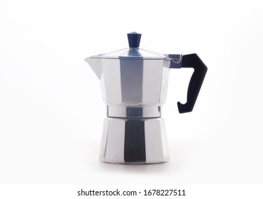 Moka Pot In A White Background