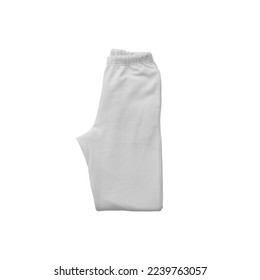 Mokitup Isolated Flat Fold Unisex, Mens, Womens White Sweatpants Mockup