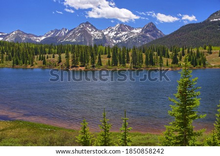 Molas Lake and Scenery along U.S. Highway 550 
between Ouray and Durango, Colorado Foto stock © 
