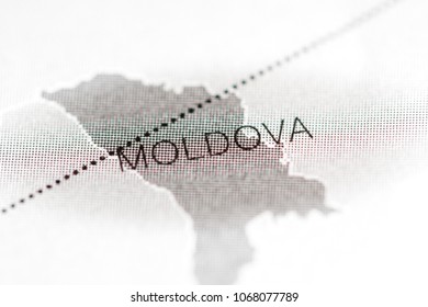 Moldova On A Map. 