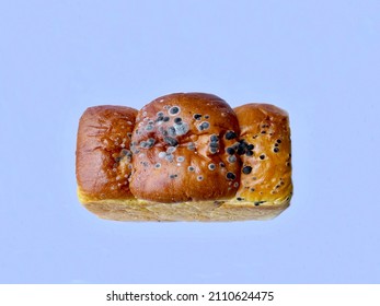 Moldy Bread, Rotten And Uneatable. On White Background