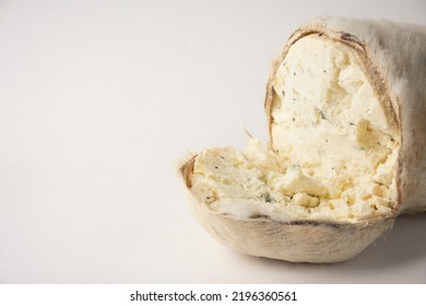 Moldy Cheese In A Hair Goat Baguette, A Traditional Turkish Breakfast Food (Erzincan Tulum, Savak Cheese)