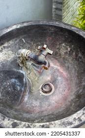 Moldy And Old Outdoor Faucet