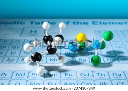 Molecular model on periodic table of chemical elements