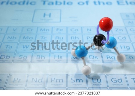 Molecular model on periodic table of chemical elements