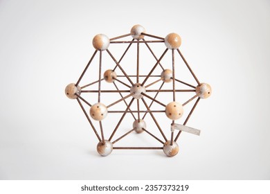 Molecular structure of wood and metal for teaching the different chemical elements. - Powered by Shutterstock