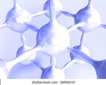 Molecule - 3d rendering background