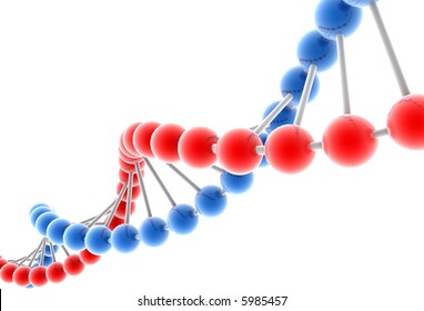 Molecule Of DNA, Genetic Information Isolated 3d Model