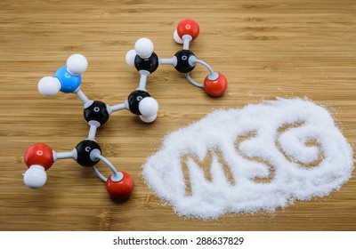 Molecule of glutamate (MSG), a flavor enhancer in many asian food