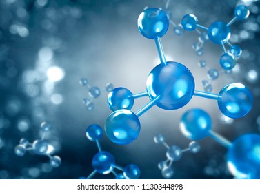 molecules. Atoms bacgkround. Medical background . Molecular structure at the atomic level