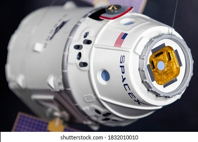 Moletai/Lithuania October 12, 2020
SpaceX Crew Dragon Spacecraft Docking To The International Space Station. Dragon Is Capable Of Carrying Up To 7 Passengers To And From Earth Orbit, And Beyond. 