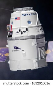 Moletai/Lithuania October 12, 2020
SpaceX Crew Dragon Spacecraft Docking To The International Space Station. Dragon Is Capable Of Carrying Up To 7 Passengers To And From Earth Orbit, And Beyond. 