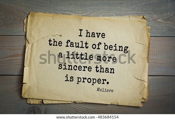 Moliere French Comedian Quote I Have Stock Photo Edit Now