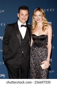 Molly McNearney And Jimmy Kimmel At The LACMA 2013 Art + Film Gala Honoring Martin Scorsese And David Hockney Held At The LACMA In Los Angeles On November 2, 2013 In Los Angeles, California. 