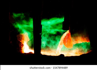 Molten copper casting from shaft furnace