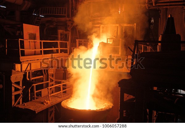 Molten Steel Being Transferred Furnace Ladle Stock Photo (Edit Now ...