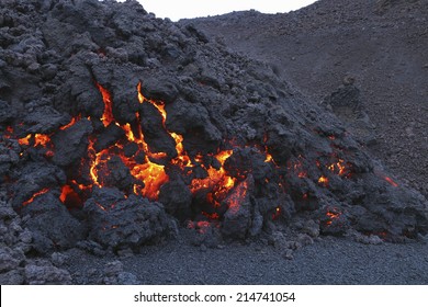 molten volcanic rock