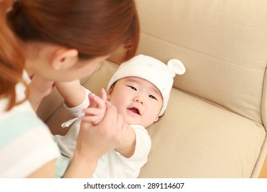 mom and baby