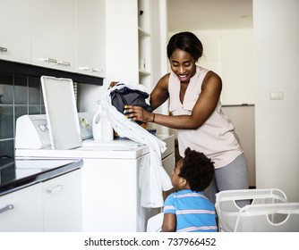 Mom Doing The Laundry