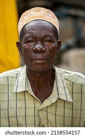 Mombasa.Kenya - 05.10.2021 : Portrait Of An African Man From Kenya.