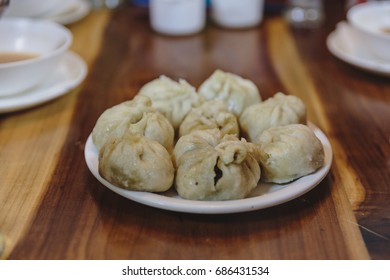 Momo Is A Type Of South Asian Dumpling; Native To Tibet, Nepal, Bhutan, Sikkim State And Darjeeling District. At Lachen. North Sikkim, India.