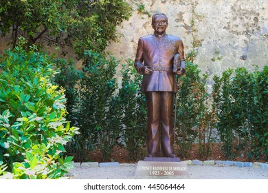 MONACO, FRANCE, JUNE 04 2016: Statue Of Prince Rainier III Of Monaco