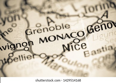 Monaco. France On A Map