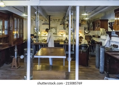 MONACO - JULY 8, 2014: Interior Of Oceanographic Museum In Monaco - Museum Of Marine Sciences. Oceanographic Museum Is Home To The Mediterranean Science Commission.