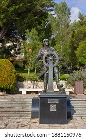 Monaco And Monte Carlo - Dec 23, 2020: Monument To Prince Albert 1 In Monaco.