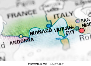 Monaco On A Map.