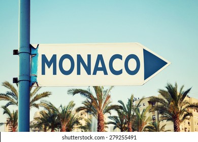 Monaco Road Sign