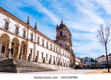 Alcobaça Monastery Facade At Alcobaça, Portugal