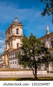 Alcobaça Monastery Facade At Alcobaça, Portugal