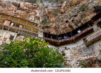 Monastery Of John The Baptist Or Moni Timiou Prodromou, In Greek, Near Dimitsana Village, In Arcadia Prefecture, Peloponnese Region, Greece. 