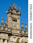 Monastery of San Martín Pinario, Benedictine, founded in the 10th century, Facade from Azabachería (Plaza de la Inmaculada), Santiago de Compostela, province of La Coruña, Galicia,