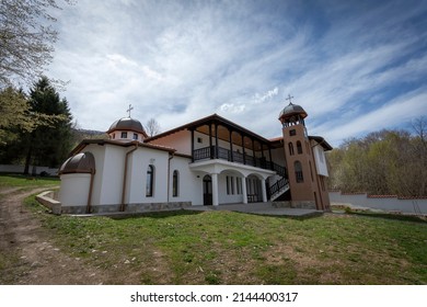 The Monastery of St. Theodore Tyron is located in a beautiful place in the Pravesh mountainous part of the Balkan Mountains, winding in the Etropole Balkans, Bulgaria.