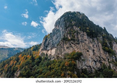 Sümela Monastery In Altındere Valley And The Forests That Fascinate With Their Colors.