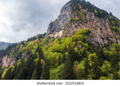 Sümela Monastery In Altındere Valley And The Forests That Fascinate With Their Colors.