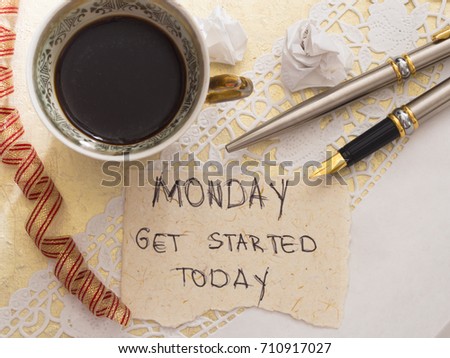 It's Monday concept