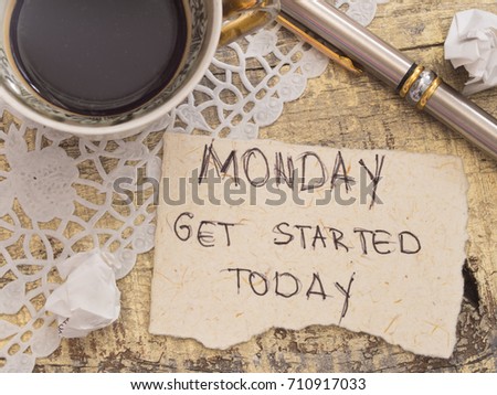 It's Monday concept