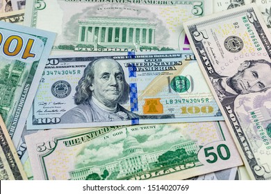 Money American Hundred Dollar Bills Pile | Backgrounds/Textures Stock Image  1514020769
