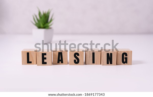 Money bag and blocks with the word Leasing. A\
lease is a contractual arrangement calling for the lessee to pay\
the lessor for use of an asset. Property, vehicles are common\
assets that are leased