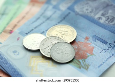 Money banknotes and coins, closeup
