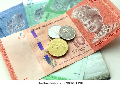 Geldscheine und Münzen, Nahaufnahme
