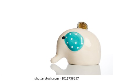 Money Box Elephant With Coin