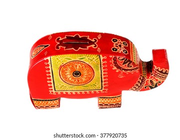 Money Box In The Form Of An Elephant  Isolated On White Background