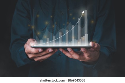 Money businessman touch virtual screen screen displaying a crypto currency featuring stock tickers or graphs. Stock trading platform concept. professional financial. Stock market data candlesticks. - Powered by Shutterstock