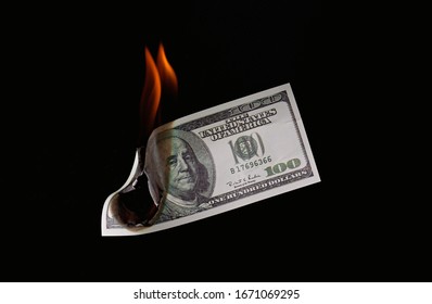Money Dollar Fire Business Burn
